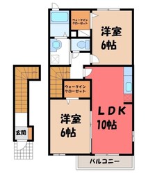 栗橋駅 徒歩54分 2階の物件間取画像